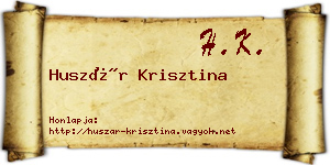 Huszár Krisztina névjegykártya