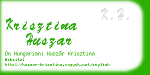 krisztina huszar business card